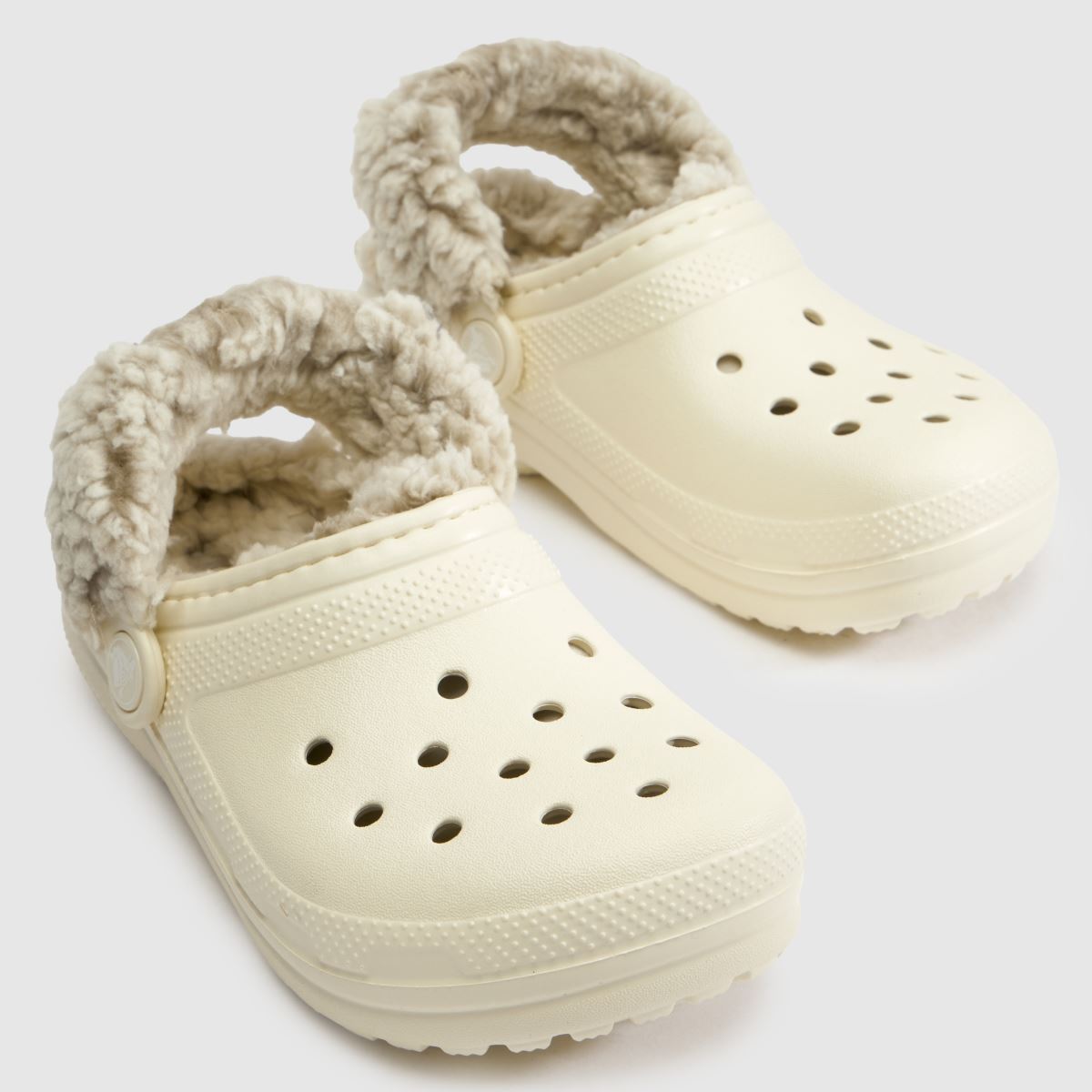 Crocs Classic Fleece Lined Clog Toddler in Stone Multi Crocs Classic Fleece Lined Clog 7