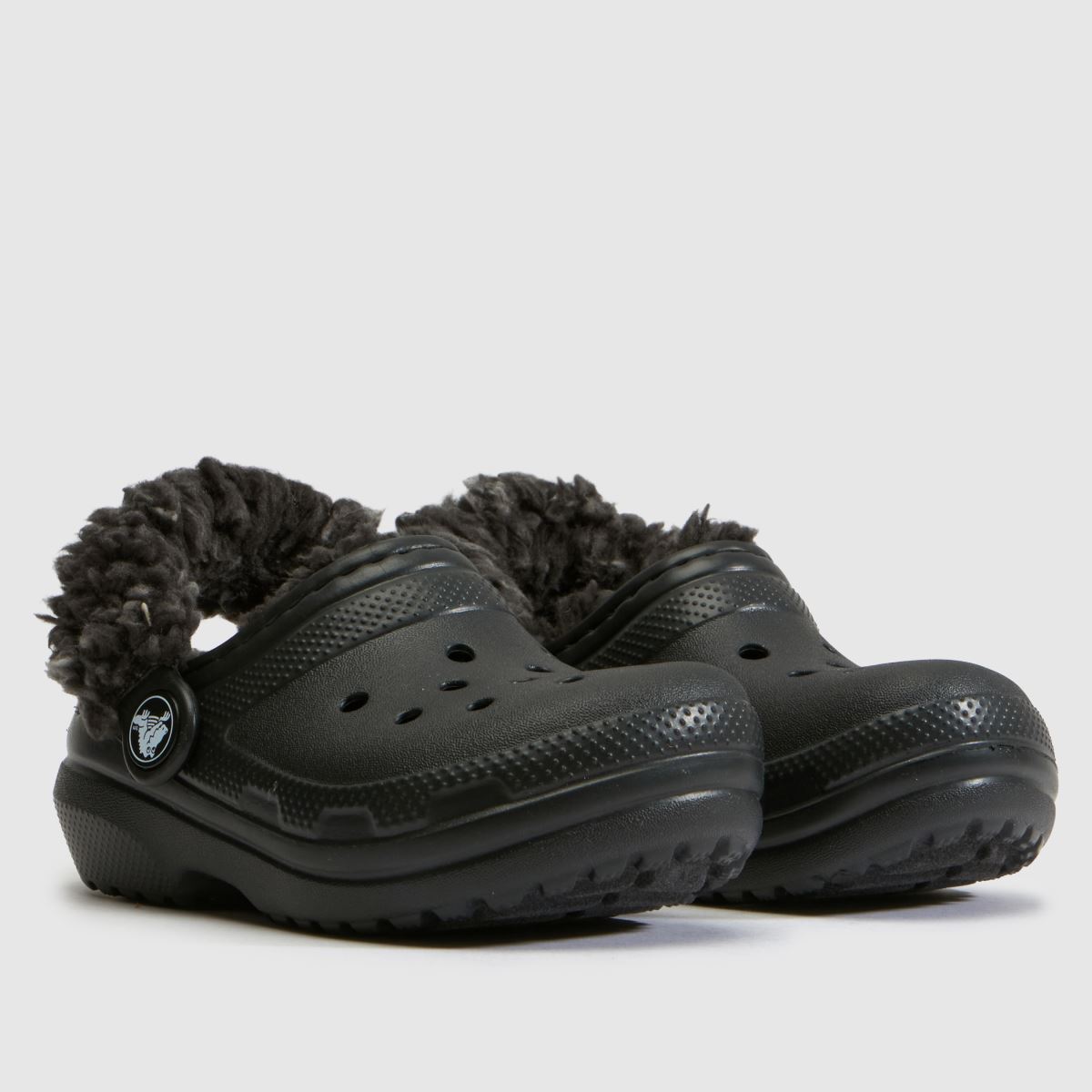 Crocs Classic Fleece Lined Clog Toddler in Black Crocs Classic Fleece Lined Clog 1