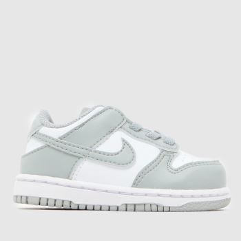 Nike White & grey Dunk Low Toddler