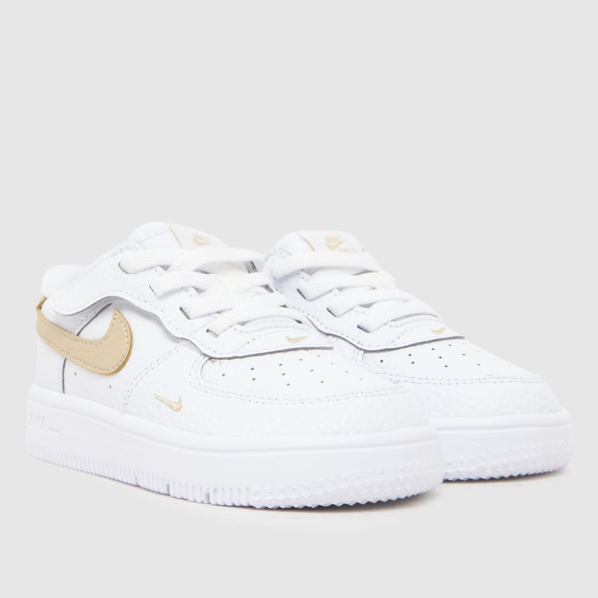 Nike Force 1 Low EasyOn Toddler in White & Beige Nike Force 1 Low EasyOn 1