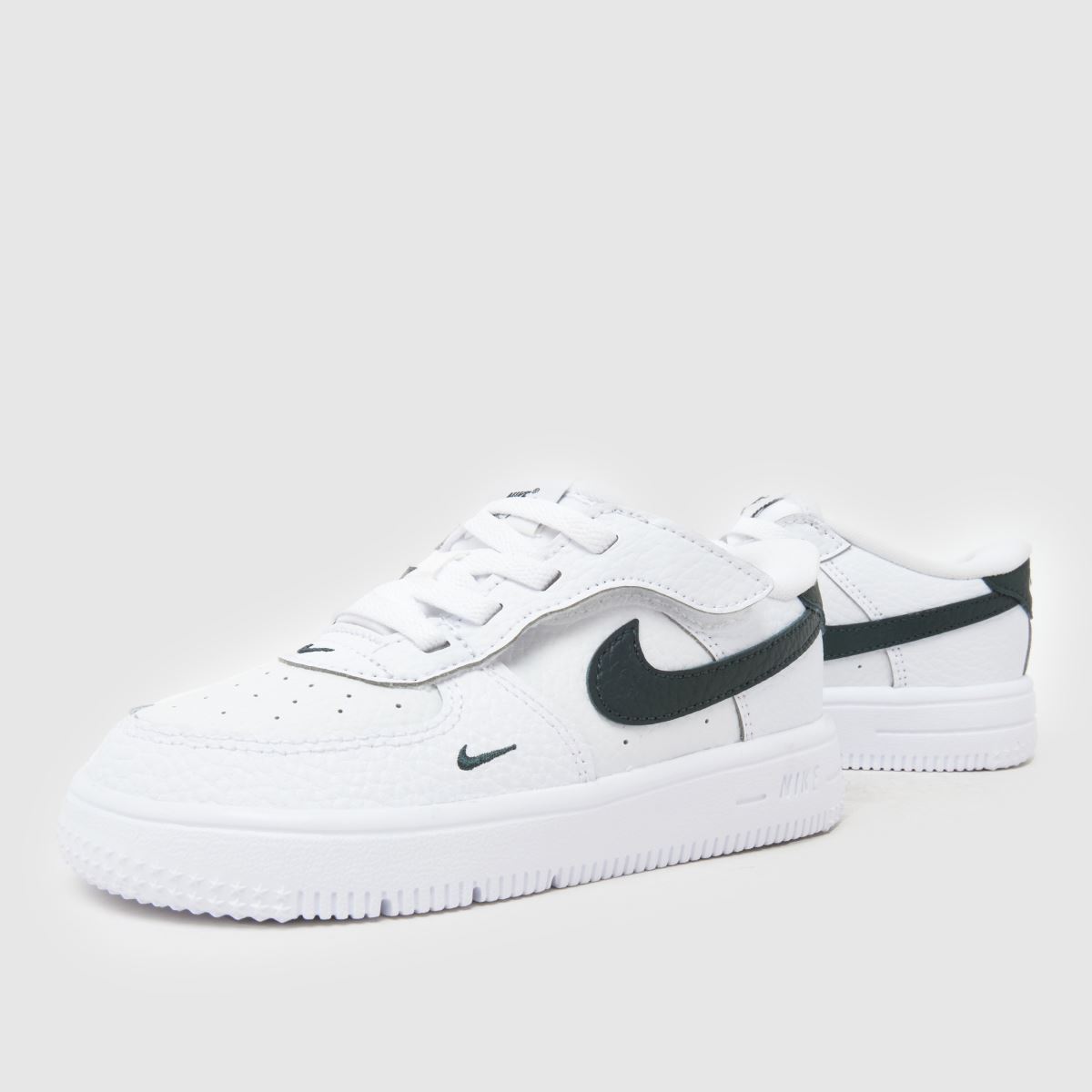 Nike Force 1 Low Easyon Toddler in White & Green Nike Force 1 Low Easyon 7