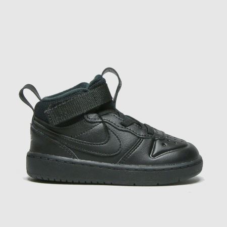 Kids Unisex Black Nike Court Borough Mid 2 Trainers Schuh