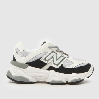 New Balance White & Black 9060 Toddler