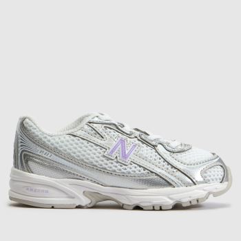 New Balance White & Purple 740 Toddler