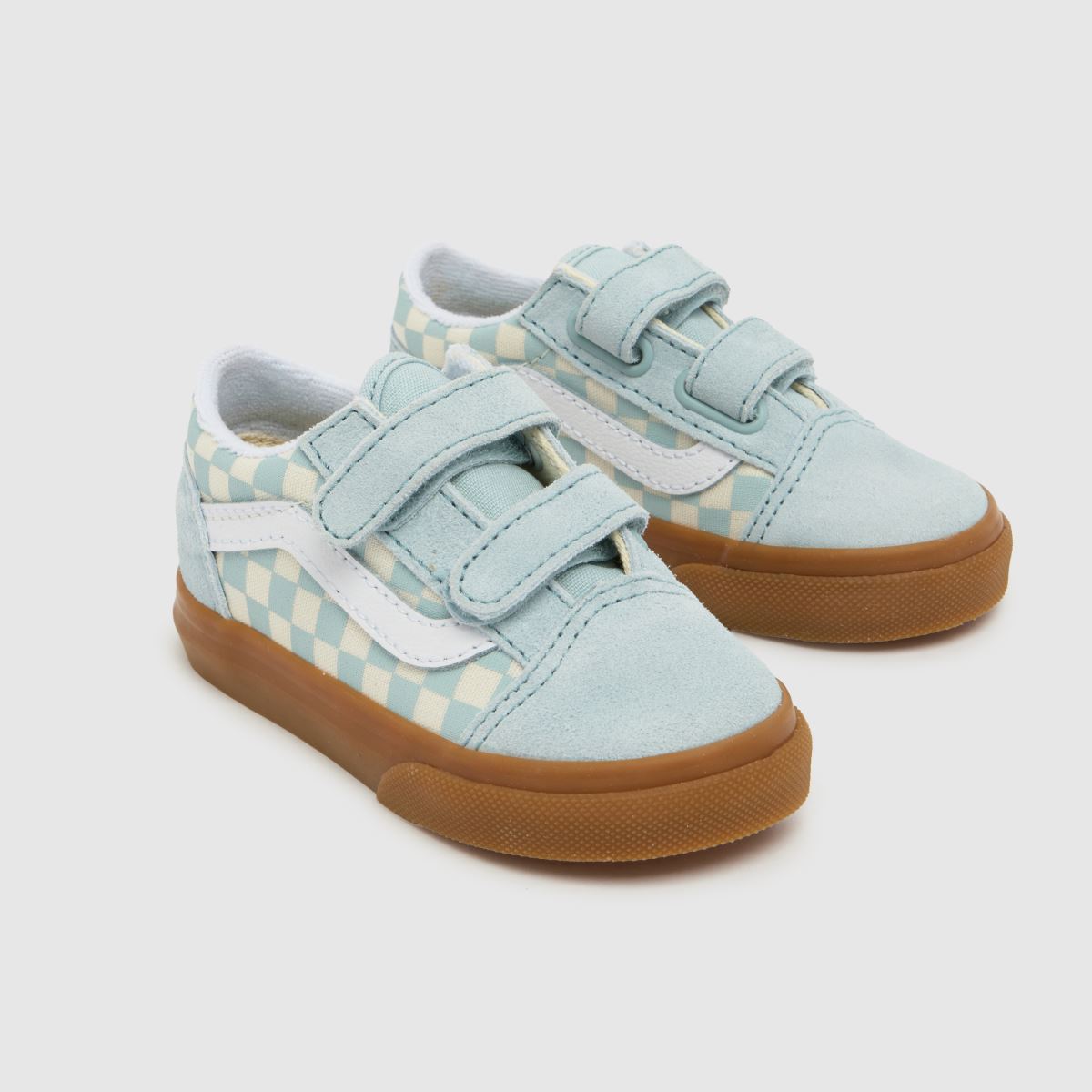 Vans Old Skool V Toddler in Pale Blue Multi Vans Old Skool V 1