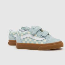 Vans Old Skool V Toddler in Pale Blue Multi Vans Old Skool V,3 of 4