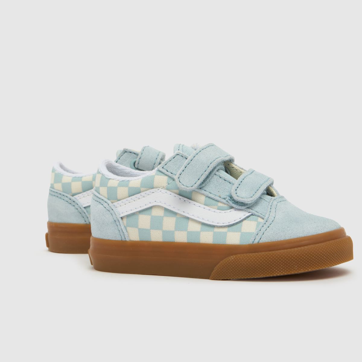 Vans Old Skool V Toddler in Pale Blue Multi Vans Old Skool V 4