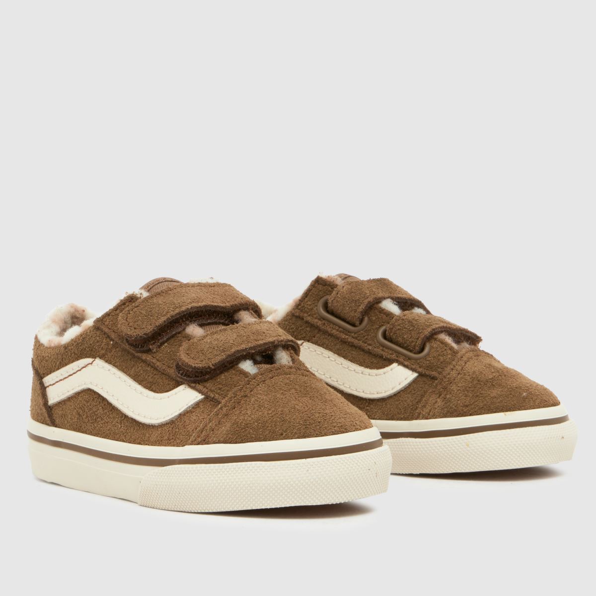 Vans Old Skool V Cozy Toddler in Brown Vans Old Skool V Cozy 1