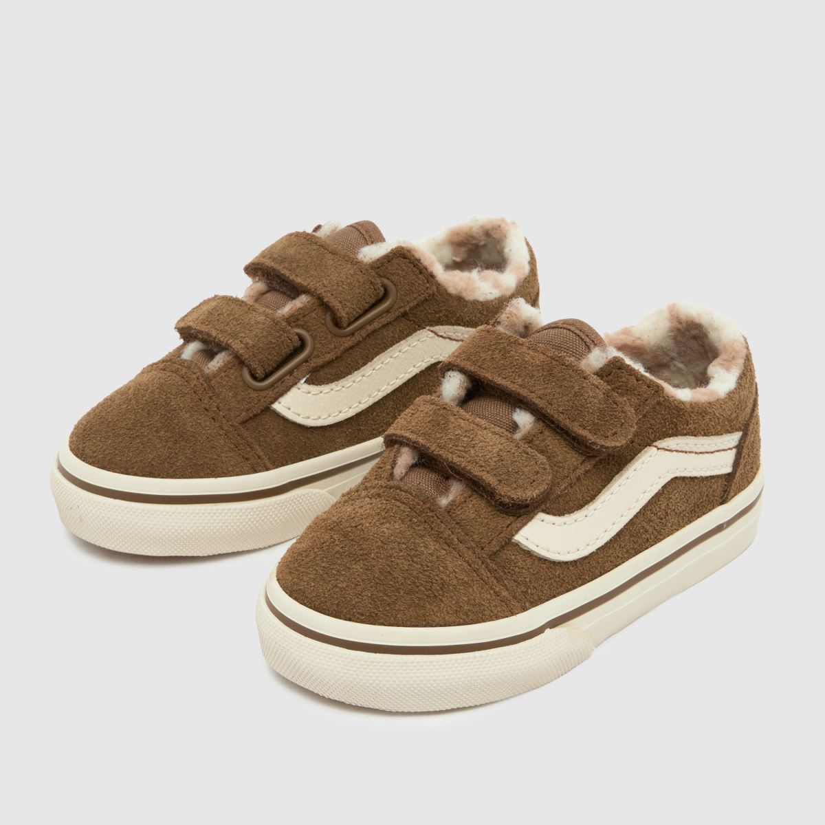 Vans Old Skool V Cozy Toddler in Brown Vans Old Skool V Cozy 4