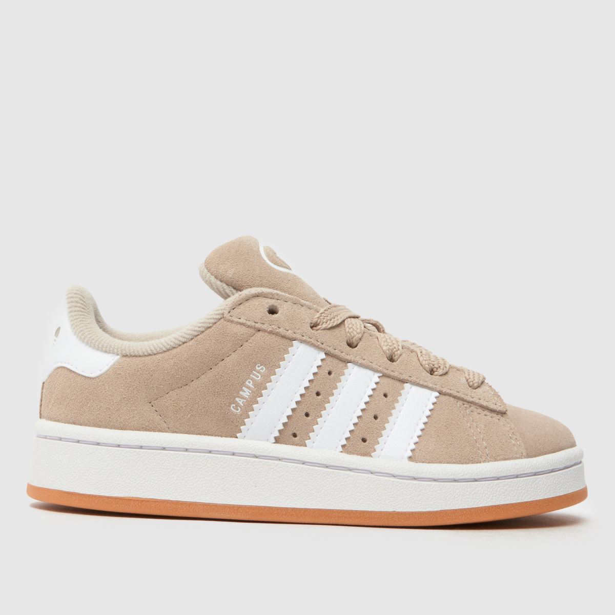 adidas Originals Kids Unisex Campus 00's Elastic Trainers, Wonder Beige/Ftwr White/Gum 2, Size 12 Younger