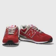new balance red 574 unisex junior new balance red 574 unisex junior