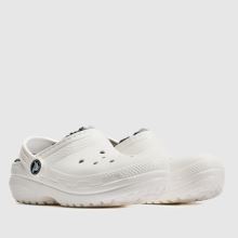 Crocs Classic Lined Clog Junior in White & grey Crocs Classic Lined Clog,2 of 4
