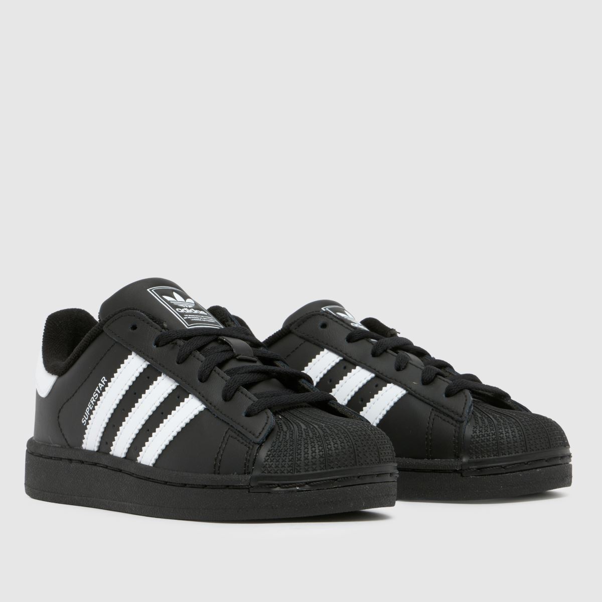 Kids Junior Black & White adidas Superstar II Trainers | schuh