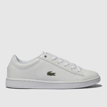 Lacoste white & green carnaby evo trainers junior Lacoste white & green carnaby evo trainers junior