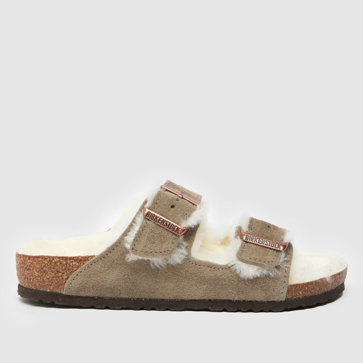 BIRKENSTOCK Taupe Arizona Shearling Junior Sandals