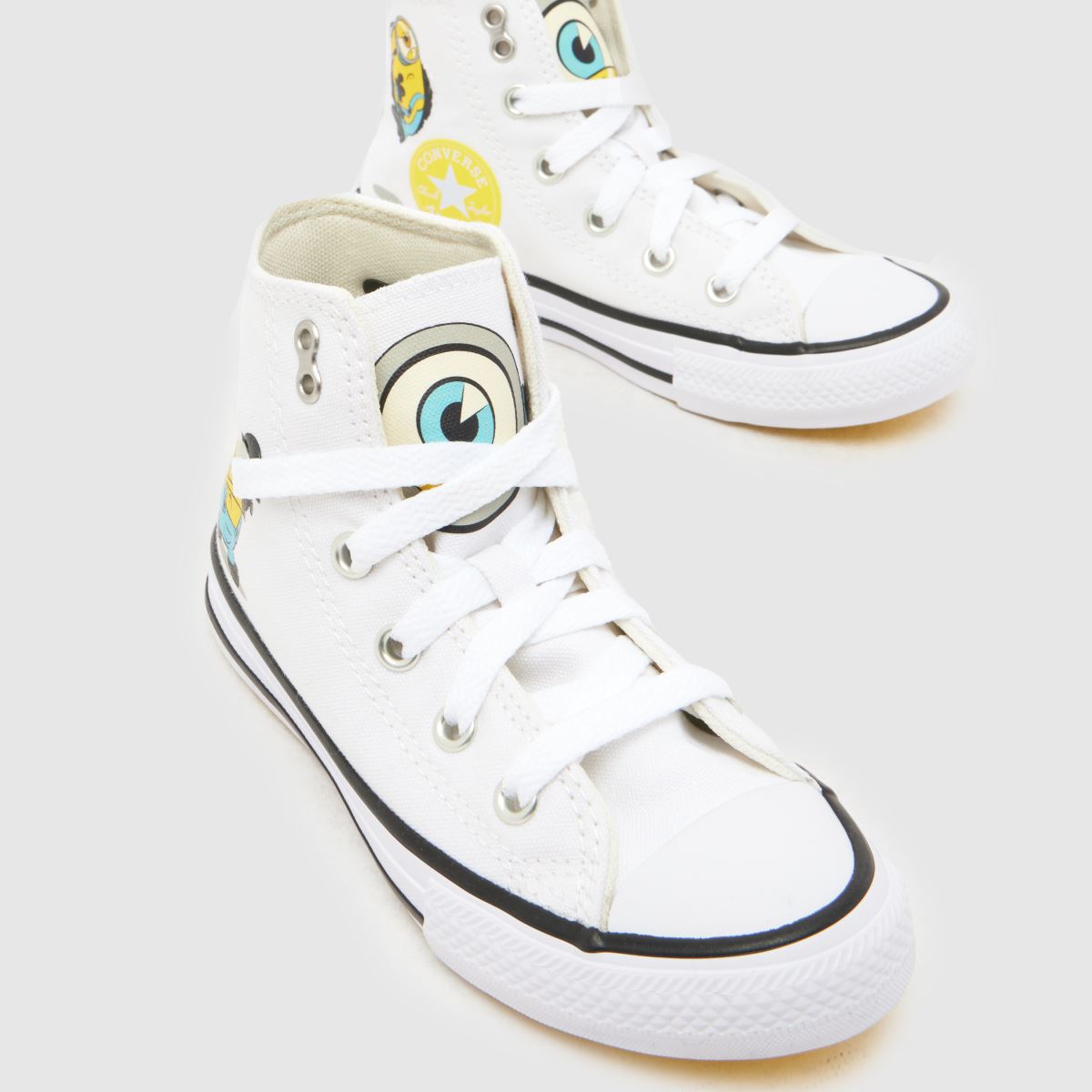 Converse All Star Hi 1V Minions Junior in White & Yellow Converse All Star Hi 1V Minions 4