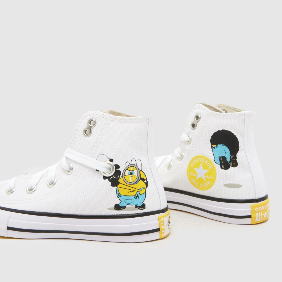 Converse All Star Hi 1V Minions Junior in White & Yellow Converse All Star Hi 1V Minions 7