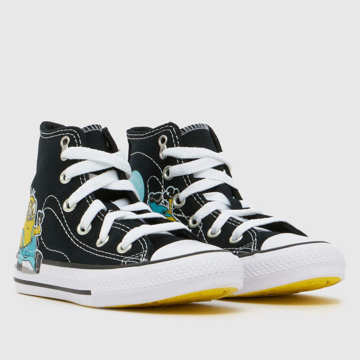 Converse All Star Hi 1V Minions Junior in Black Multi Converse All Star Hi 1V Minions 1
