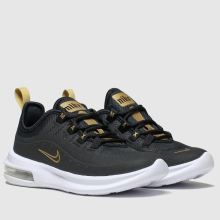 nike black & gold air max axis trainers junior nike black & gold air max axis trainers junior