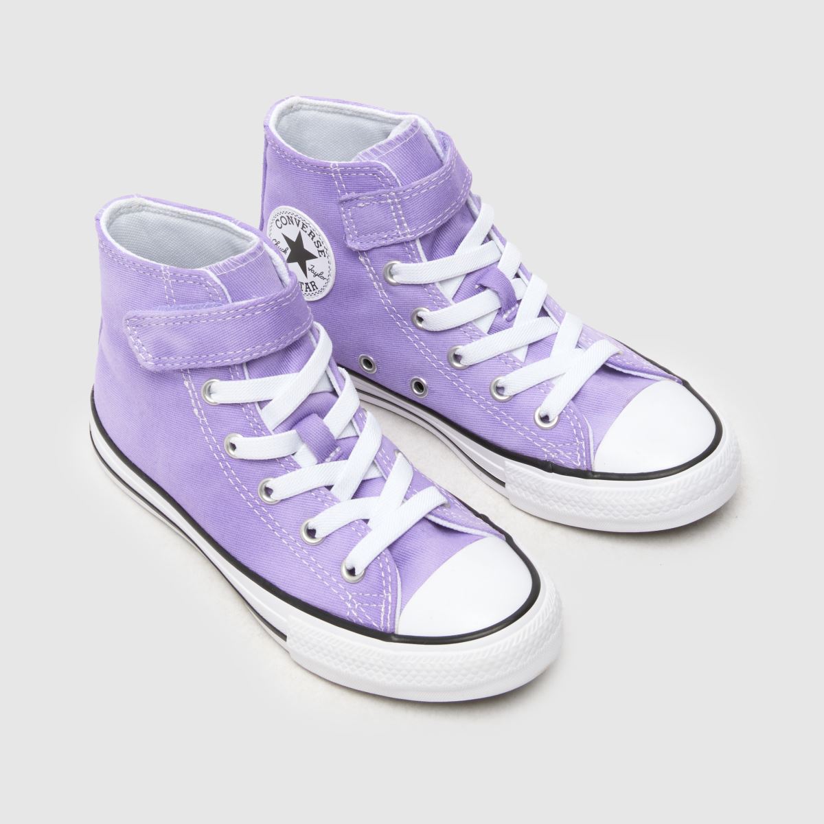 Kids Junior Purple Converse All Star Hi 1V Trainers schuh
