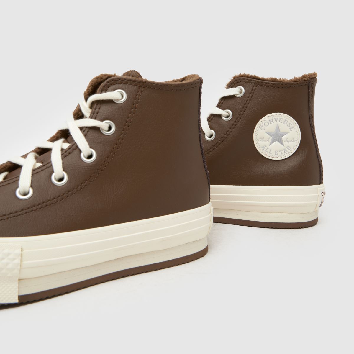 Converse All Star EVA Lift Hi Junior in Dark Brown Converse All Star EVA Lift Hi 7