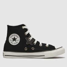 Converse All Star Hi Charms Junior in Black & White Converse All Star Hi Charms,1 of 4
