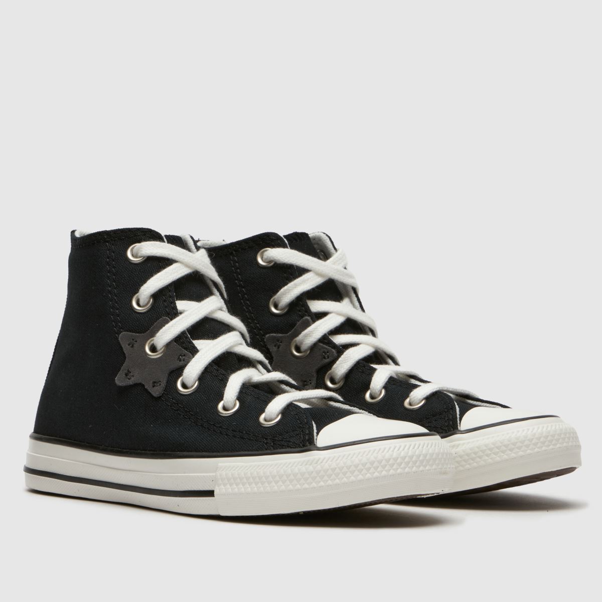 Converse All Star Hi Charms Junior in Black & White Converse All Star Hi Charms 1