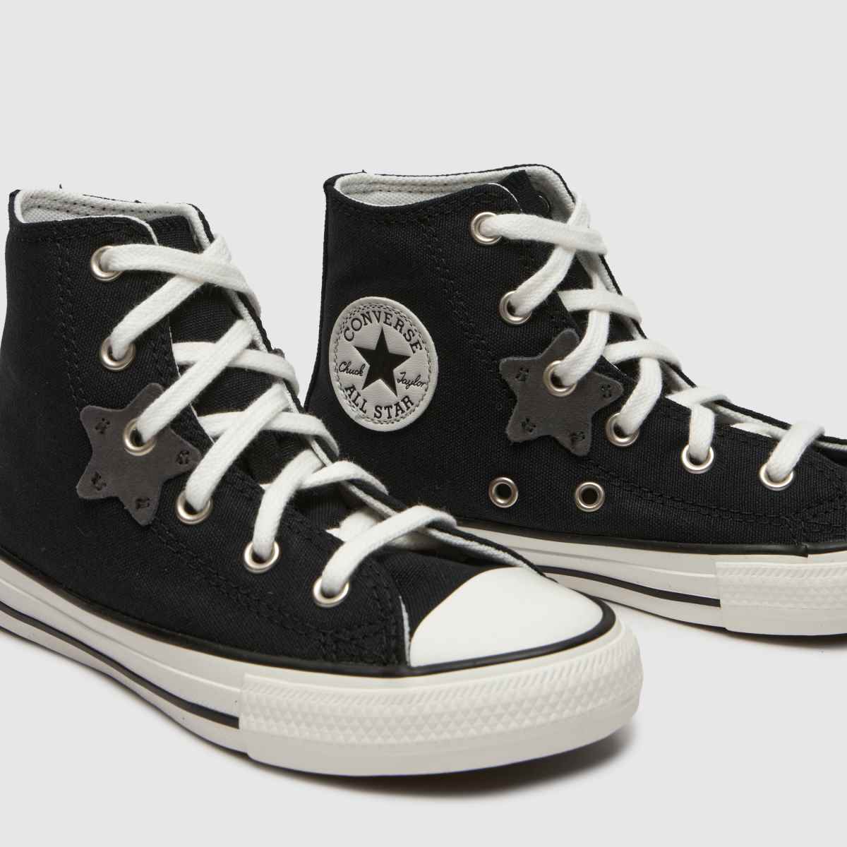 Converse All Star Hi Charms Junior in Black & White Converse All Star Hi Charms 4