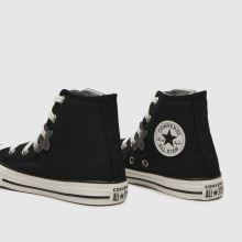 Converse All Star Hi Charms Junior in Black & White Converse All Star Hi Charms,4 of 4