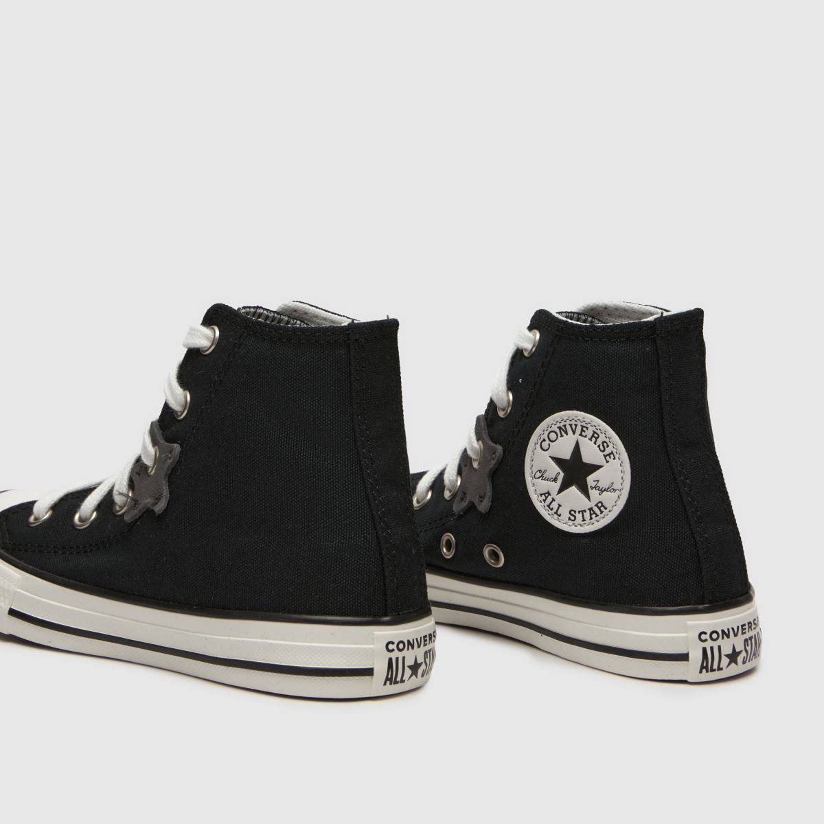 Converse All Star Hi Charms Junior in Black & White Converse All Star Hi Charms 7
