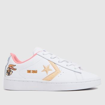 Converse white & beige pro leather space jam trainers junior Converse white & beige pro leather space jam trainers junior