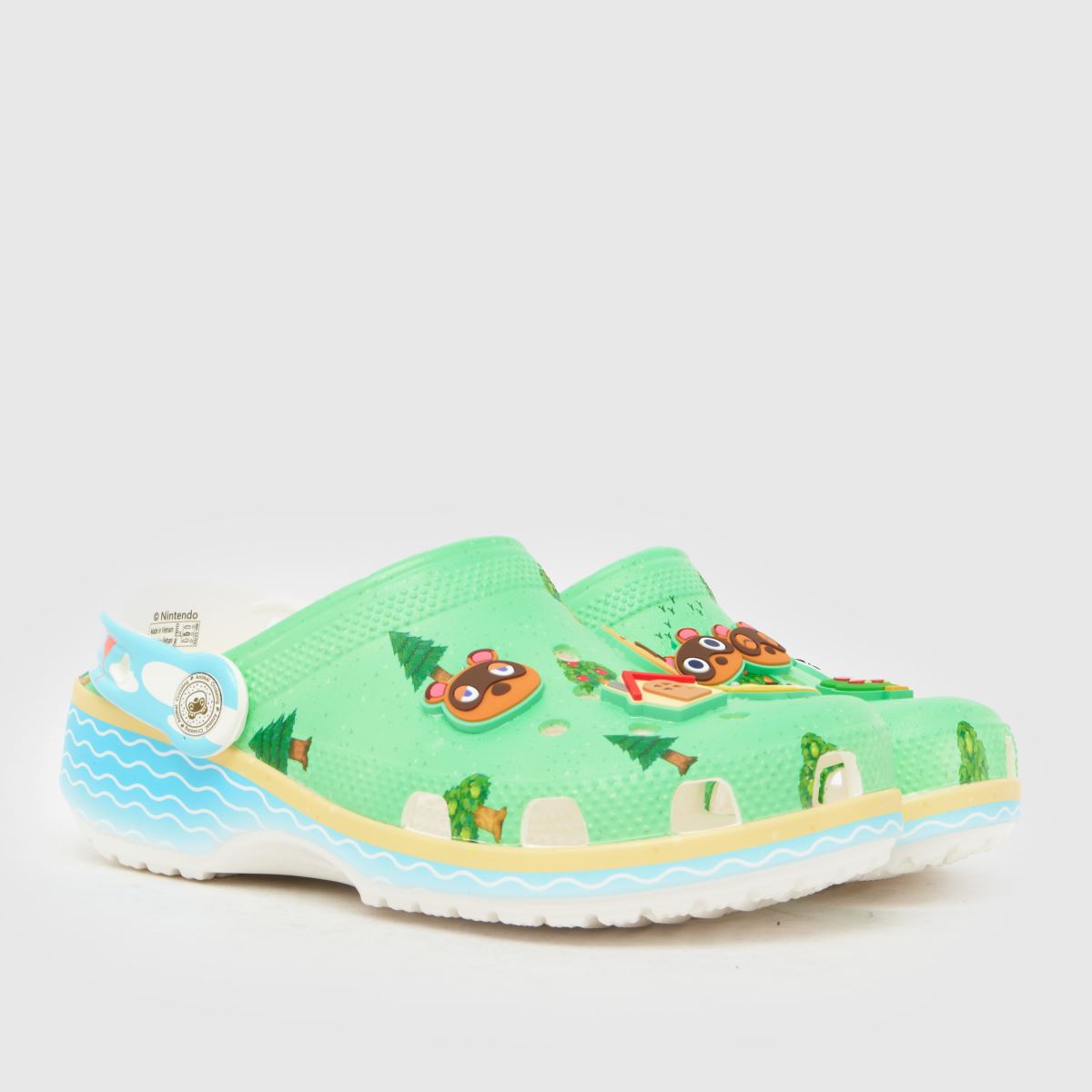 Crocs Classic Animal Crossing Clog Junior in Light Green Crocs Classic Animal Crossing Clog 1