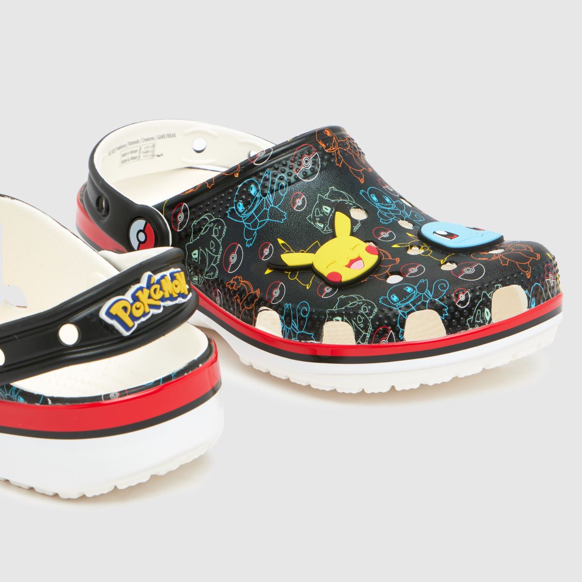Crocs X Pokemon Clog Junior in Black Multi Crocs X Pokemon Clog 7