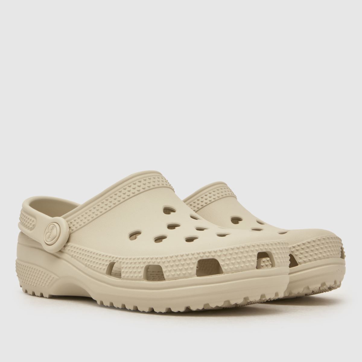 Crocs Classic Hearts Cut Out Clog Junior in Beige Crocs Classic Hearts Cut Out Clog 1