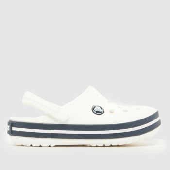 Crocs White & Navy Crocband Clog Junior
