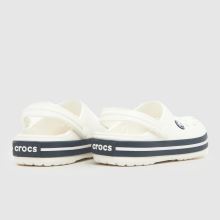 Crocs Crocband Clog Junior in White & Navy Crocs Crocband Clog,4 of 4