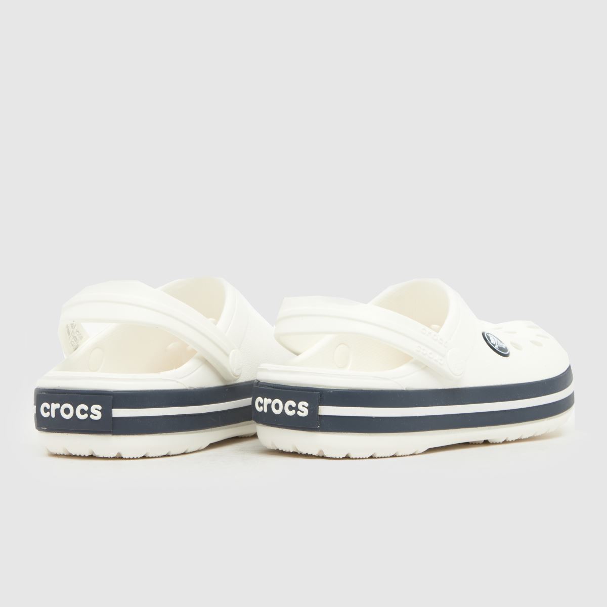 Crocs Crocband Clog Junior in White & Navy Crocs Crocband Clog 7