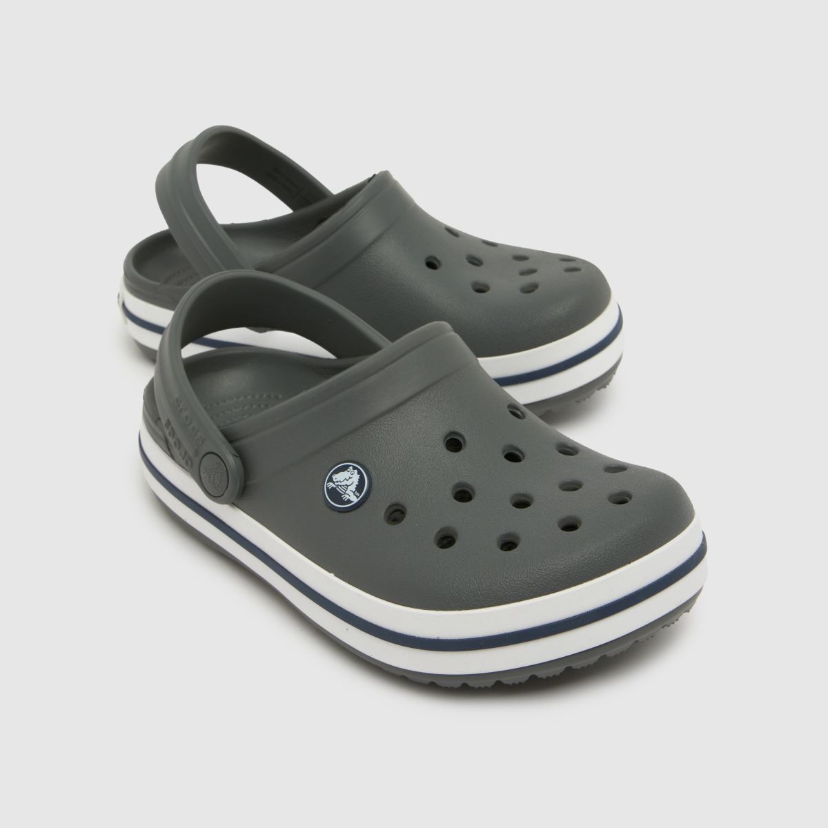 Crocs Crocband Clog Junior in Grey & Navy Crocs Crocband Clog 4