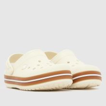 Crocs Crocband Clog Junior in White & Brown Crocs Crocband Clog,2 of 4
