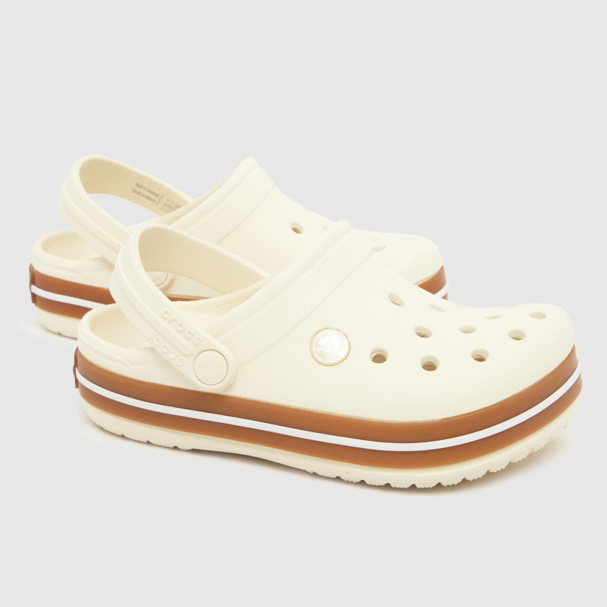 Crocs Crocband Clog Junior in White & Brown Crocs Crocband Clog 4