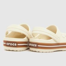 Crocs Crocband Clog Junior in White & Brown Crocs Crocband Clog,4 of 4
