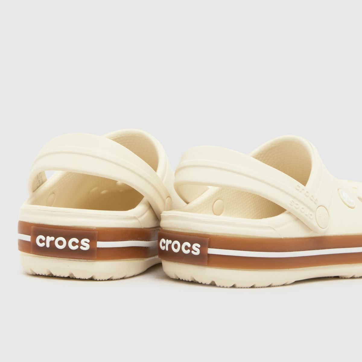 Crocs Crocband Clog Junior in White & Brown Crocs Crocband Clog 7