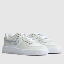 Nike Force 1 Low EasyOn Junior in White & grey Nike Force 1 Low EasyOn,2 of 4