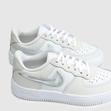 Nike Force 1 Low EasyOn Junior in White & grey Nike Force 1 Low EasyOn,4 of 4