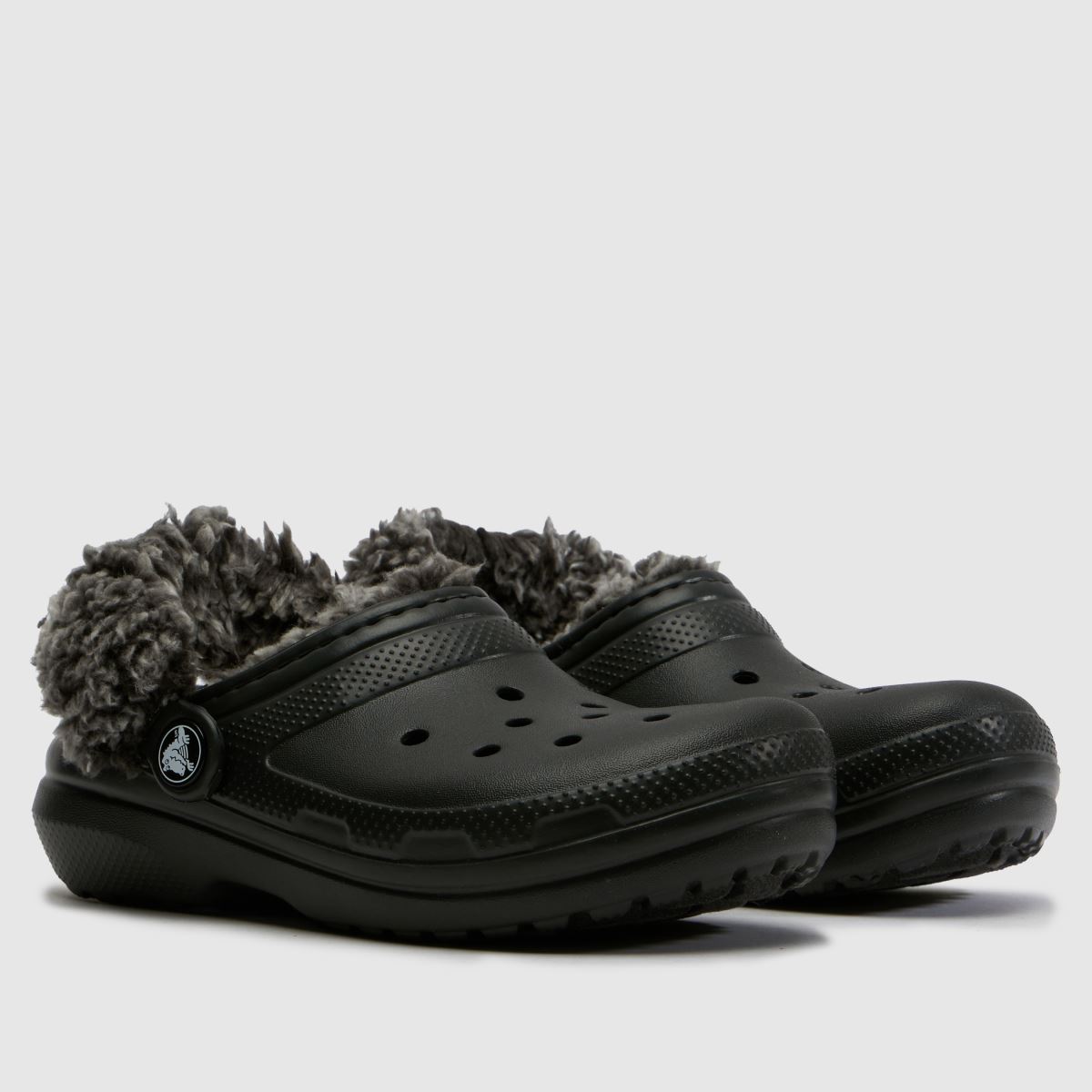 Crocs Classic Lined Clog Junior in Black Crocs Classic Lined Clog 1