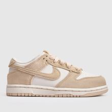 Nike Dunk Low Junior in White & Beige Nike Dunk Low,1 of 4