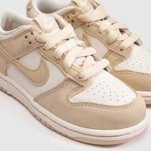 Nike Dunk Low Junior in White & Beige Nike Dunk Low,3 of 4