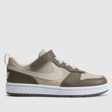 Nike Court Borough Low Junior in Beige Multi Nike Court Borough Low,1 of 4