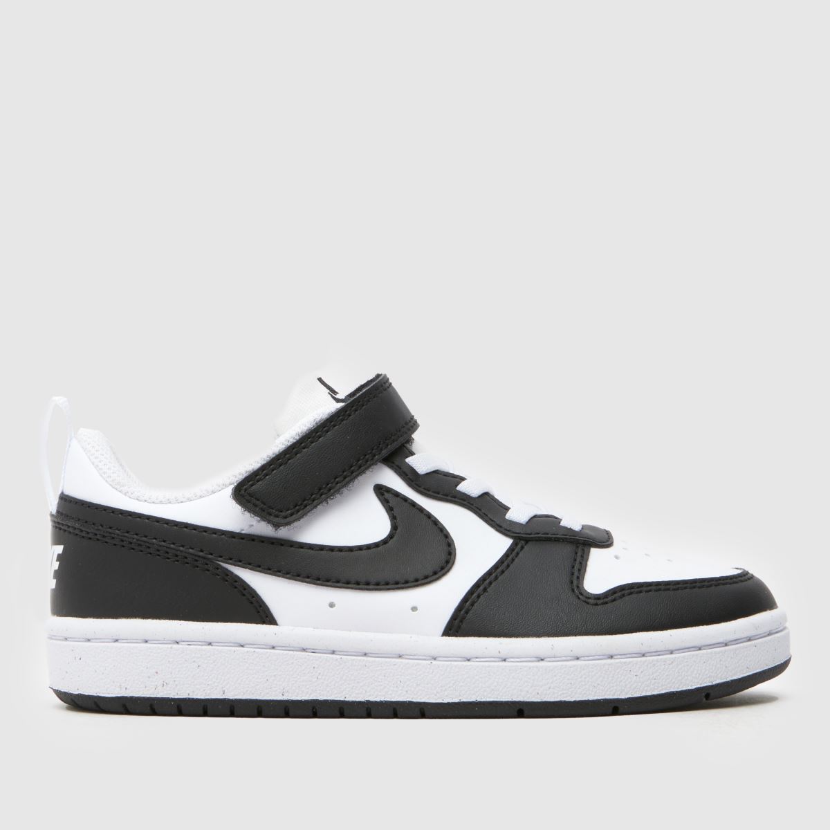 Nike Little Kids' Court Borough Low Recraft Trainers, White/Black, Size 12 Younger