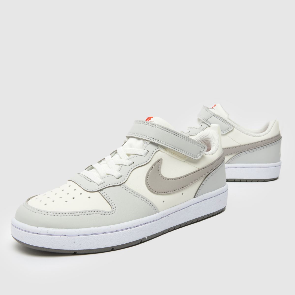 Nike Court Borough Low Junior in Stone Multi Nike Court Borough Low 7